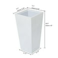 thumbnail image 2 of LuxenHome White MgO 18.5in. H Tall Tapered Planter, 2 of 6