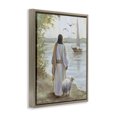 thumbnail image 2 of Stupell Industries Traditional Jesus Waiting Ashore Brown Floating Frame Canvas Art, 25 x 31, by Linda Sperruzzi, 2 of 8