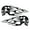 Black, variant on SPRING PARK 2Pcs Universal Motorcycle Motorbike Gas Tank Skull Flame Decals Sticker Decor color Black