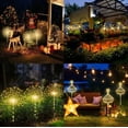 thumbnail image 3 of 4 Pack Outdoor Solar Decorative Lights with 480 LEDs, Waterproof Solar Firework Lights with 8 Modes, Suitable for Outdoor, Garden, Yard, Pathway and Landscape Decoration, 3 of 17