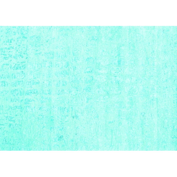 Ahgly Company Indoor Rectangle Abstract Turquoise Blue Contemporary Area Rugs, 5' x 8'