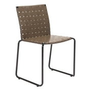 Set Of 4 Armless Steel Rustic Unique Beckett Dining Room Chairs Espresso by ZUO-FURNITURES