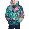 thumbnail image 5 of Kll Unisex Kids Boys Girls Hooded Pocket Pullover Hoodies-Watercolor Mandala, 5 of 9