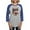 Heather/Blue, variant on - Power Rangers Munchin Tim Women's Baseball T Shirt - Womens Baseball Tee
