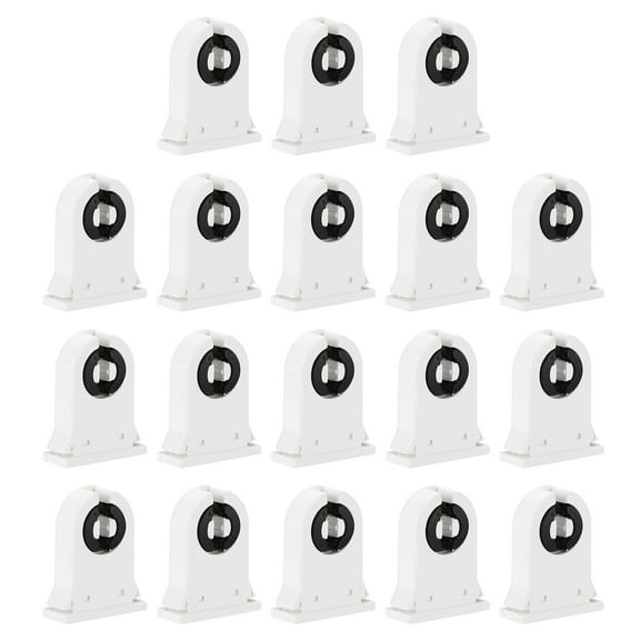 Uxcell T8 Fluorescent Light Holder, 18 Pack G13 Lamp Base LED Fluorescent Tube Light Socket, 39x32x13mm