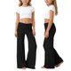 thumbnail image 1 of Pantalones de Cintura Alta de Pierna Ancha para Mujeres Pantalones de Yoga Plegables de Cintura Elástica Pantalones de Pierna Ancha Casuales Y Cómodos para Niños, 1 of 6