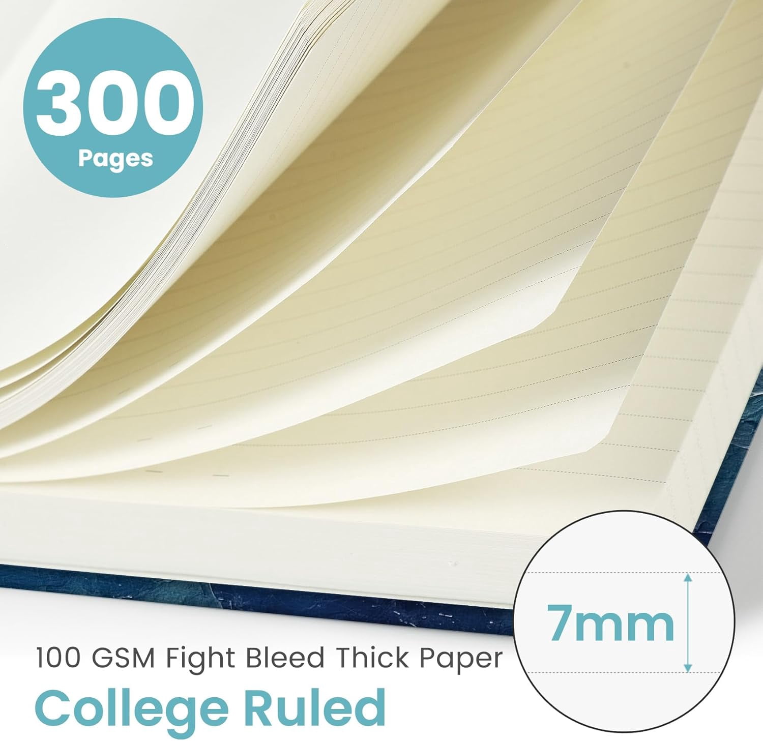 AP Lined Spiral Notebook Journal for Work, 300 Pages Thick B5 (7.1"x10") College Ruled Journal for Women & Writing, Hardcover Notebook for Note Taking, Perfect for Office Home School Supplies, Sunset