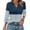 Navy, variant on Xyxonk Womens Summer Tops 3/4 Sleeve Dressy Casual V-Neck Tshirts Business Collared Tees 2025 Golf Striped Clothes White XL