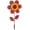 12" Red Paisley, variant on In the Breeze 2658 — 12 Inch Daisy Sunflower Wind Spinner with Leaves — Colorful Flower for your Yard and Garden