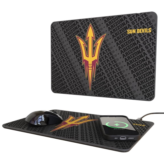 Keyscaper Arizona State Sun Devils 15W Fast Wireless Charger and Mouse Pad
