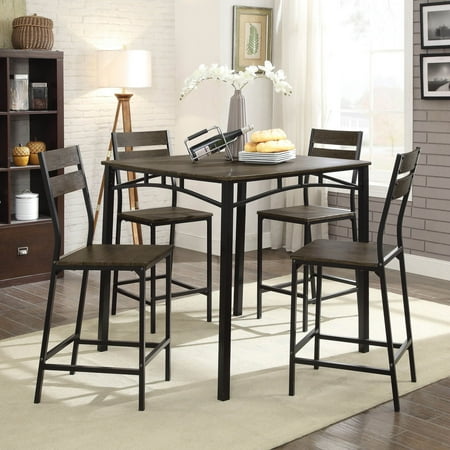 Furniture Of America Trujillo 5 Piece Counter Height Dining Table Furniture Of America Trujillo 5 Piece Counter Height Dining Table Set