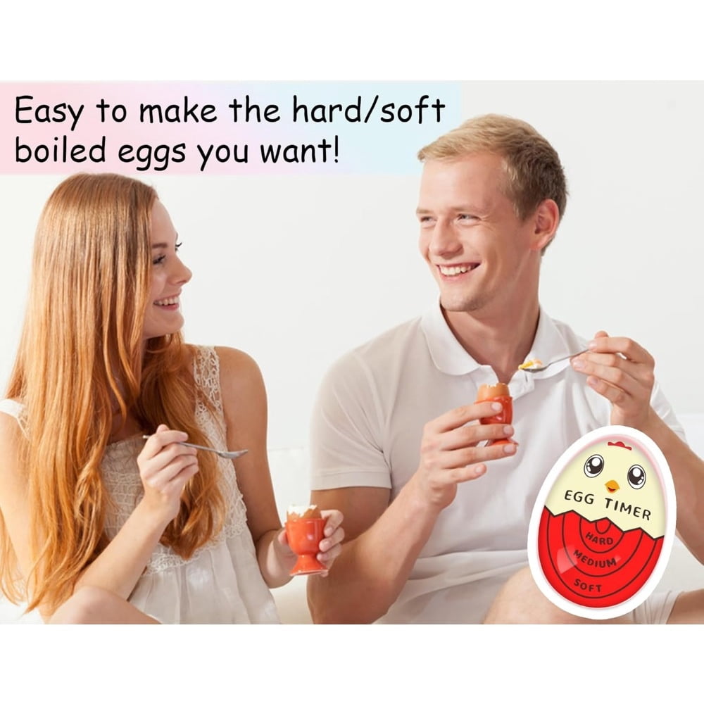 Color Changing Egg Timer Red Heat Sensitive Boiling Egg Cooker Helper