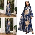 thumbnail image 2 of Muslims Dress for Women Female Full Length Dress Long Sleeves Embroidered Dress Loose Muslims Robe Middle East Thobe, 2 of 9