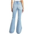 thumbnail image 3 of Cello Jeans Women's Juniors High Rise Striped Bell Bottom Flares (Medium Denim, 1), 3 of 3