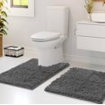 thumbnail image 2 of Alfombras de baño de chenilla Hearth & Harbor gris 43 x 61 y 51 x 61 cm, 2 of 9