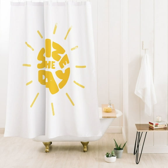 Society6 Phirst Seize The Day Shower Curtain 71" x 74"