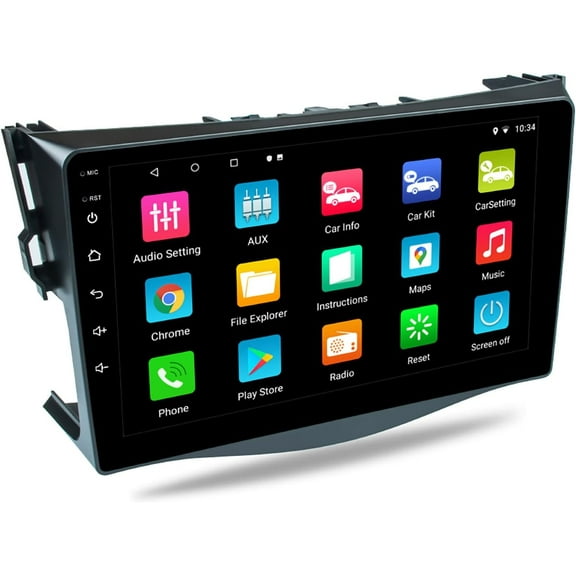 THONZER Car Radio for Toyota RAV4 2005-2013, Android 11 Touch Screen 9 Inch IPS Car Stereo with Carplay and Android Auto, Support Bluetooth Hands-Free/Mirror Link/FM/WiFi/GPS Navigation 1 32GB