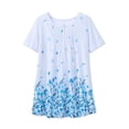 thumbnail image 2 of Woman Within Plus Size Short-Sleeve Pintucked Henley Tunic, 2 of 6