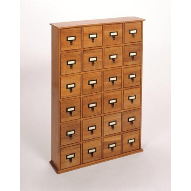 Leslie Dame 40" 24-Drawer Storage Cabinet in Walnut - Walmart.com