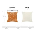 thumbnail image 2 of Autumn Farmhouse Linen Pillowcase Set Two 18x18 Inch Decorative Cushion Covers with Orange and White Leaf Pattern for Thanksgiving, 2 of 3