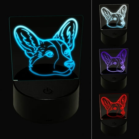 

Cardigan Welsh Corgi Head LED Night Light Sign 3D Illusion Desk Nightstand Lamp