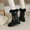 Black, variant on Babysbule Womens Snow Boots Winter Warm Thick-soled Inner Height-increasing Cotton Snow Shoes