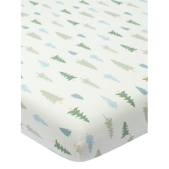 Modern Moments by Gerber Baby & Toddler Boy Ultra Soft Fitted Crib Sheet, Green Trees