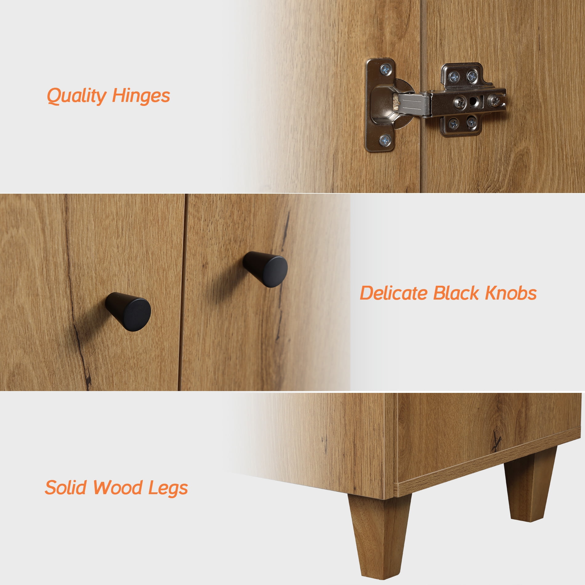 WAMPAT Wood Dresser with 12 Drawers and 1 Cabinet for Bedroom, Modern Chest of Drawer, 130" Wide, Oak Brown Wood Finish