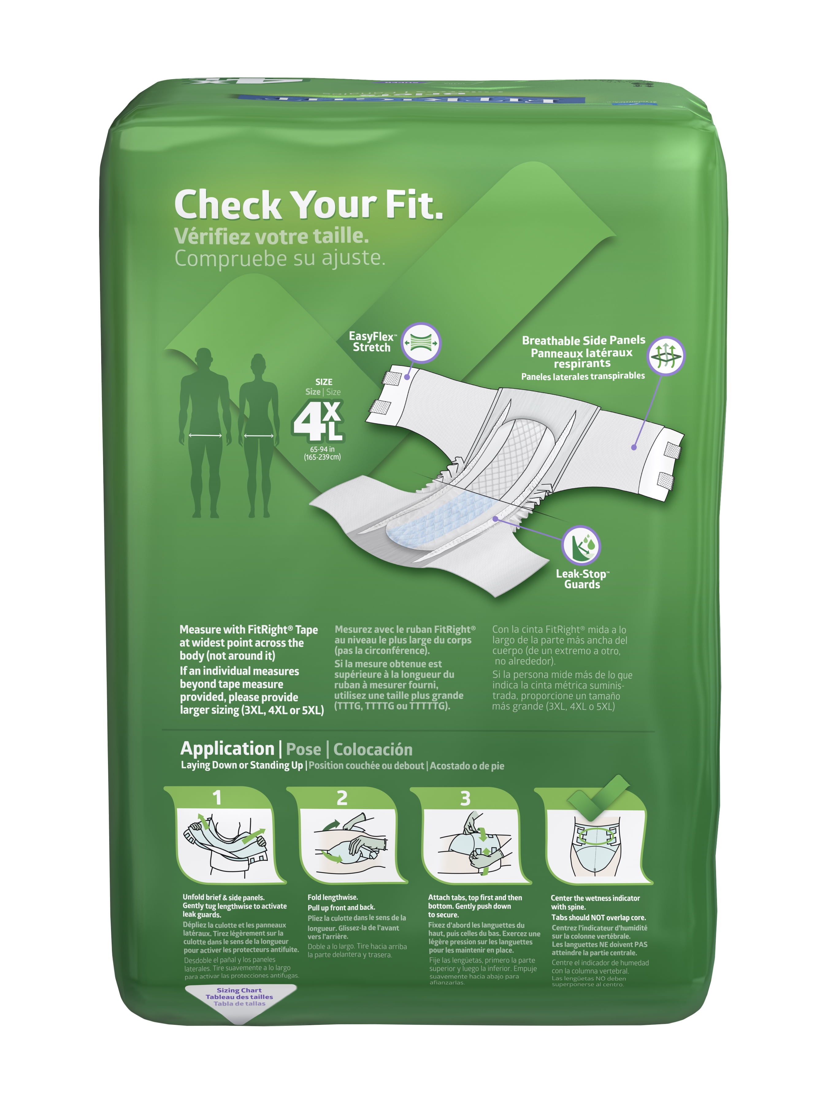 FitRight OptiFit Briefs, Ultra Absorbency, Disposable Adult Diapers with  Tabs, Small, 20-33, 20 Count