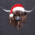 thumbnail image 3 of CafePress - Highland Cow Santa Hat Xmas Long Sleeve T Shirt - Mens Hooded Shirt, 3 of 3