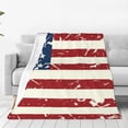 thumbnail image 1 of Fotbe Vintage American Flag Manta de Franela Acolchonada con Estampado, Súper Suave y Esponjosa, Extra Grande para Sofá, Cama, Uso Todo el Año-80"x60", 1 of 7