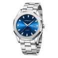 thumbnail image 2 of Reloj deportivo Crrju Calendar luminoso de acero inoxidable con fondo plateado/azul, 2 of 4