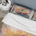 thumbnail image 4 of Designart "Cactus Flower Orange Green III" Floral Cactus Bedding Covert Set - Cactus Orange Floral Bed Set With 2 Shams, 4 of 6