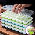 thumbnail image 5 of ZenCart Silicone Ice Cube Tray with Lid 14 Cubes Easy Release Stackable Ice Mold for Cocktails Coffee Juice Whiskey Ice Drink Maker, 5 of 8