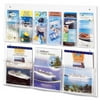 Safco Nine Compartment Magazine/Pamphlet Display 9 Compartment(s) - Compartment Size 7" x 2" x 9.12" - 23.5" Height x 28" Width x 3" Depth - Clear - Polycarbonate, Polyethylene - 1Each