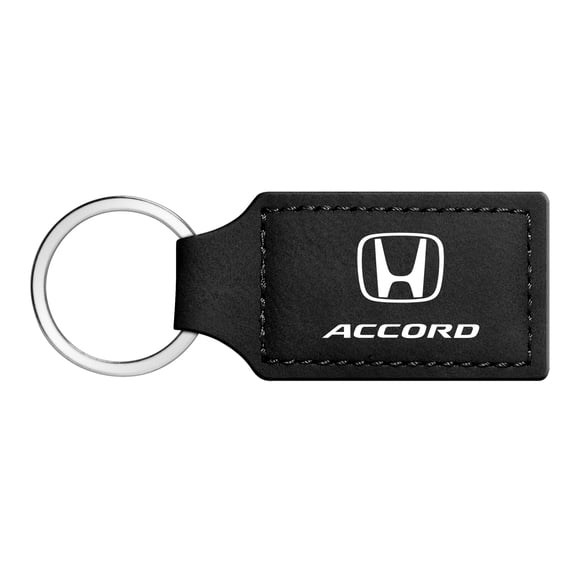 Honda Accord Rectangular Black Leatherette Key Chain