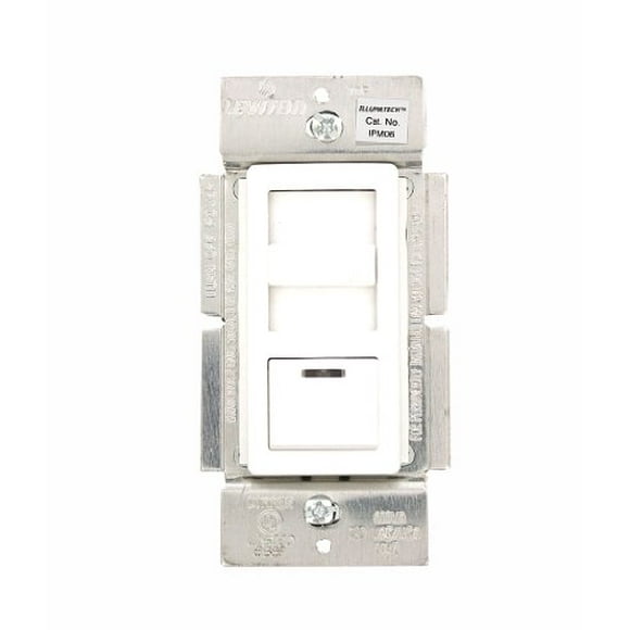 Leviton IPM06-1LZ IllumaTech 600VA/450W Magnetic Low Voltage Dimmer, Single Pole and 3-Way, White/Ivory/Light Almond
