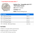 thumbnail image 2 of Radiator Cap - Compatible with 1977 - 1984 Pontiac Phoenix 1978 1979 1980 1981 1982 1983, 2 of 2