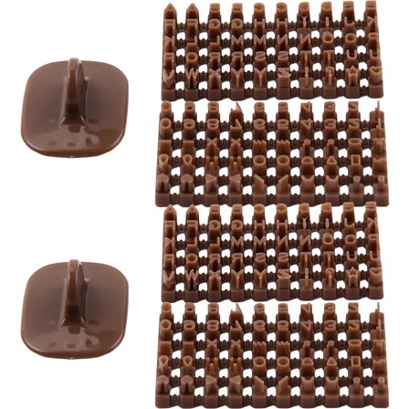 HOMEMAXS 2 Sets Light Brown Polymer Clay Letter Stamps for DIY Craft Jewelry Making Plastic