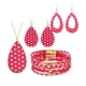 thumbnail image 1 of Conjunto de joyas para mujer de San Valentín, collar, pendientes, pulsera multicapa Rojo, 1 of 9