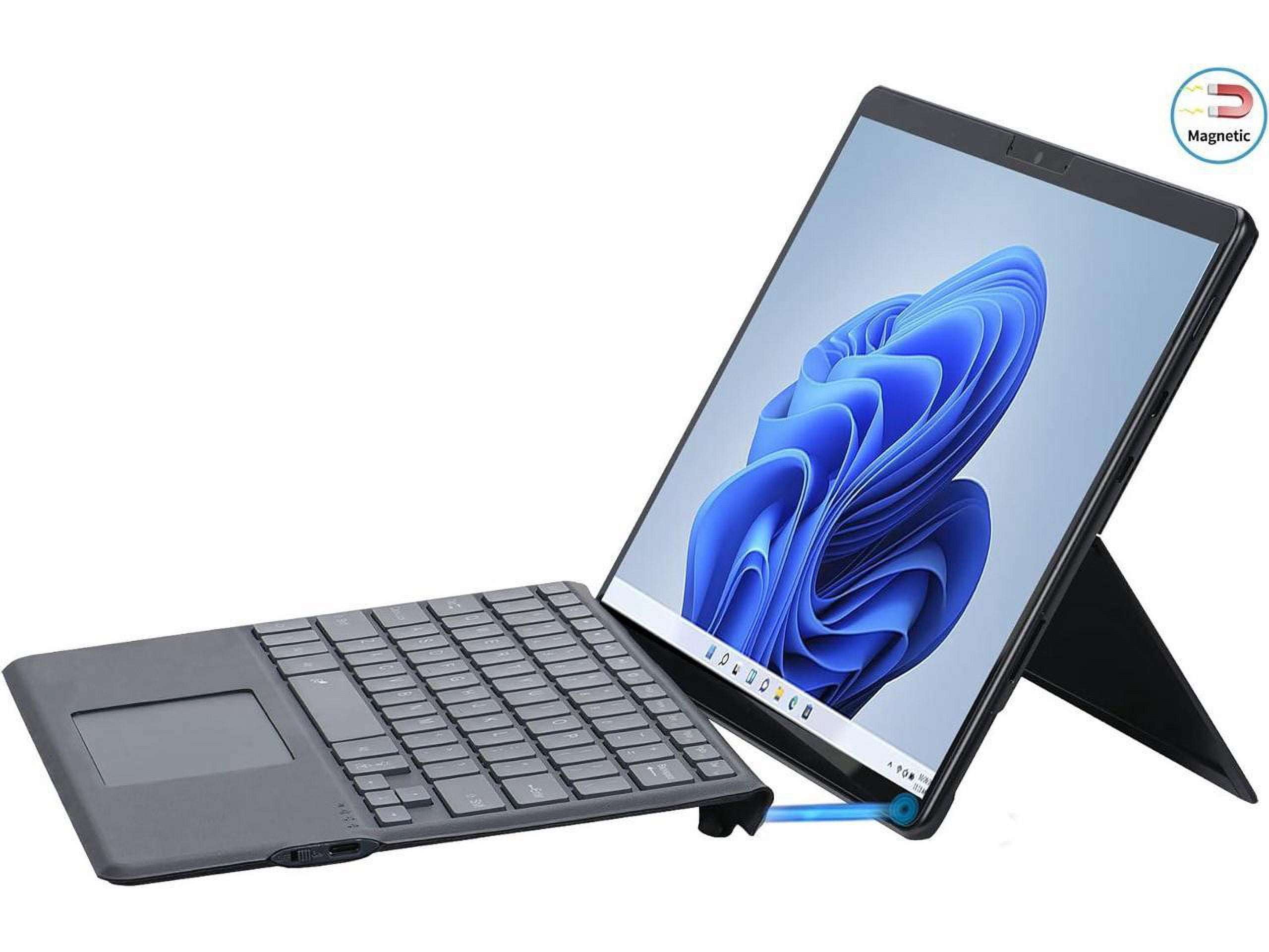 Type Cover for 13 inch Microsoft Surface Pro 10 / Pro 9 / Pro 8 / Pro X Portable Bluetooth Wireless Keyboard with Touchpad / Pencil Holder