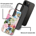 thumbnail image 2 of Magnetic Case for iPhone 15 Pro Max, Compatible with Magsafe, PC Hard Shell & Silicone Inner Bumper, Shockproof Full-Body Cover for iPhone 15 Pro Max Case - Pink Tulips in A White Vase, 2 of 5