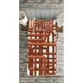 thumbnail image 3 of Ambesonne Industrial Quilted Bedspread Set 2 Pcs, Entangled Lines Hardware, Twin Size, Umber White, 3 of 3