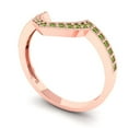 thumbnail image 2 of 0.25 ct Brilliant Round Cut Natural Peridot 18K Rose Gold Stackable Band SZ 8.5, 2 of 6