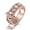 Rose Gold, variant on Fashion Women Large Zircon Disc Copper Ring