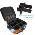 thumbnail image 4 of FORMRS Travel Makeup Bag Large Capacity Train Case Cosmetic Organizer with Adjustable Dividers, Orange Abstract Wavy, 4 of 8
