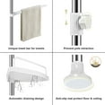 thumbnail image 2 of Shisuyan Hamitor Corner Shower Shelf Adjustable 4 Tiers Telescopic Shower Storage Rack Towel Rack Shampoo Holder Bathroom Accessory, 2 of 9