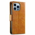 thumbnail image 5 of Mantto Case for iPhone 14 Pro with RFID Blocking Credit Card Holder, Premium PU Leather Retro Magnetic Clasp Flip Folio Case Wallet Pocket Kickstand Shockproof TPU Interior Case, Lightbrown, 5 of 15