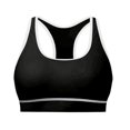 thumbnail image 3 of Women's Sports Bra Bikini Beach Rompers for Teen Girls Tops Racerback Swim Top Womens Swim Top with Shorts Neck Bathing Suits Top Swimsuit with Shorts Sleeves Padded Crop Tops Swimsuit Silver, 3 of 4