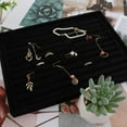 thumbnail image 6 of fenteer Rings Display Tray Ear Studs Organizer for Rings Studs Earrings Bedroom Home Black, 6 of 8